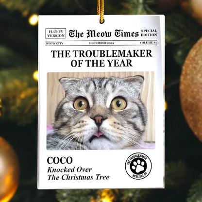 The-Meow-Times_-The-Dog-Times-Troublemaker-Of-The-Year-Personalized-Acrylic-Photo-Ornament_1